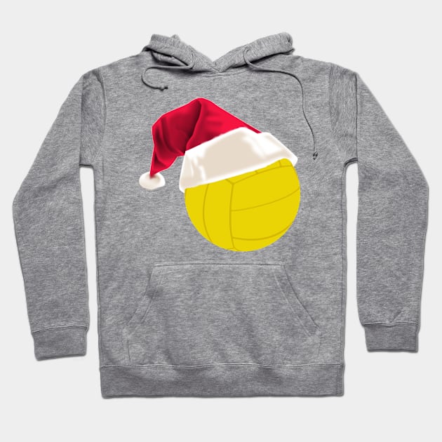 Volleyball Ball Santa Hat Hoodie by Grafikstudio